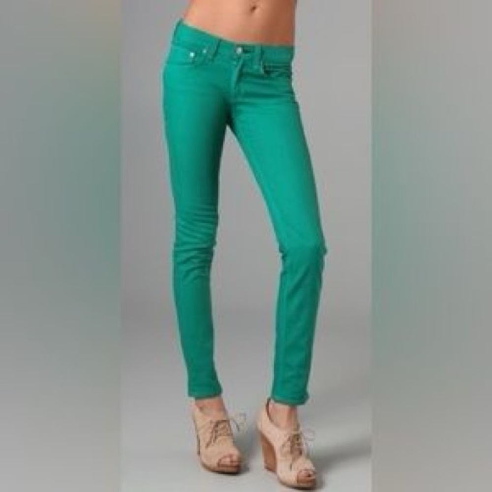 RAg and bone Kelly green skinny jean